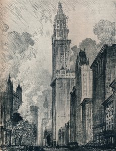 Le Broadway et le Woolworth Building, New York