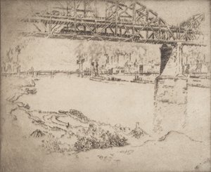 Le pont de la ville, St. Louis - Joseph Pennell