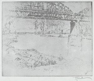 Le pont de la ville, St. Louis [en bas], en ou après 1919