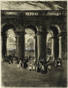 La cour du palais, Madrid - Joseph Pennell