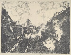 La coupe, en direction de la colline d