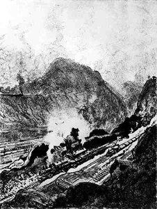La Coupe de Culebra, planche XIII de Le Canal de Panama par Joseph Pennell, 1912 - Joseph Pennell