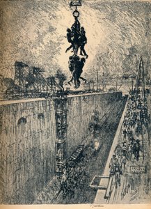 La fin de la journée - Écluse de Gatun, 1912 - Joseph Pennell