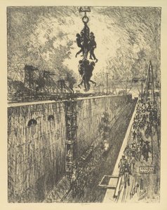 La Fin de la Journée, Écluse de Gatun, 1912 - Joseph Pennell