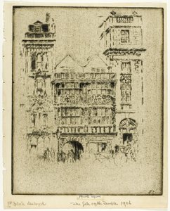 La porte du temple - Joseph Pennell