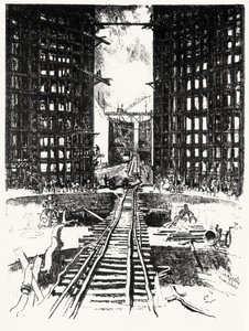Les Portes de Pedro Miguel, planche XIX de Le Canal de Panama par Joseph Pennell, 1912 - Joseph Pennell
