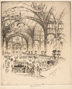 La Salle de Fer, Pennsylvania Station, New York - Joseph Pennell