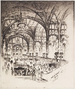 La Salle de Fer, Pennsylvania Station, New York, 1919 - Joseph Pennell