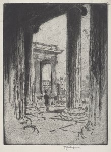 Le portique, British Museum - Joseph Pennell