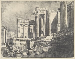 Les Propylées, Athènes, 1913 - Joseph Pennell