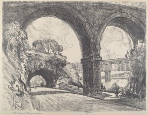 Le tunnel dans le parc - Joseph Pennell