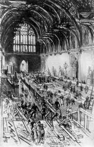 Les ouvriers en possession, Westminster Hall, Londres - Joseph Pennell