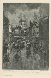 La façade de la cathédrale Saint-Paul depuis Fleet Street - Joseph Pennell