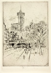 Bâtiment Times et 42e rue - Joseph Pennell