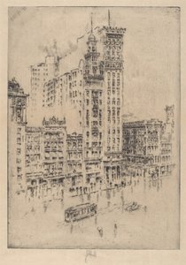Union Square, jour de pluie - Joseph Pennell