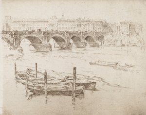 Pont de Waterloo et Somerset House - Joseph Pennell