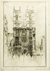Façade ouest, abbaye de Westminster - Joseph Pennell