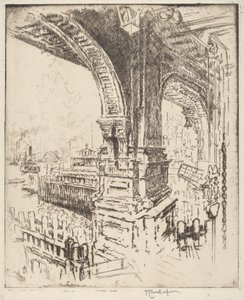 Dans le ferry, rue Cortlandt, New York