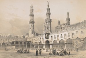 22. Cour de la Mosquée el Ahzar, au Caire - Joseph Philibert Girault De Prangey