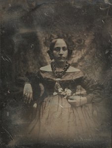 Jeune femme tenant une fleur - Joseph Philibert Girault De Prangey