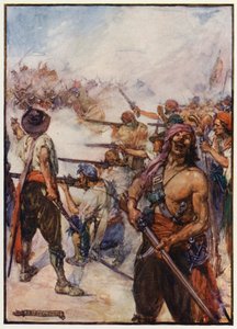 Saccage de Panama par Henry Morgan - Joseph Ratcliffe (after) Skelton