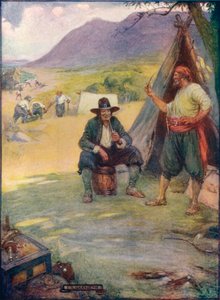 Là où se trouve maintenant la grande ville du Cap, ils ont installé leurs tentes et huttes, vers 1908, vers 1920 - Joseph Ratcliffe Skelton