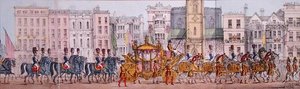 Représentation Panoramique du Progrès Royal de la Reine Victoria à Travers la Ville de Londres le 9 novembre 1837 (détail) - Joseph Robins
