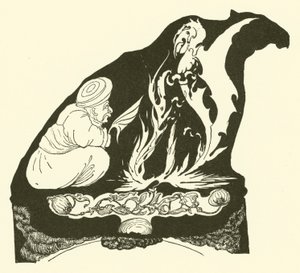 Le Djinn créant la magie qui a donné la bosse au chameau (gravure) - Joseph Rudyard (after) Kipling