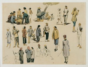 Études de figures de Chinois - Joseph Selleny