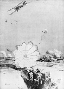 Avion fournissant des munitions à la ligne de front britannique, Première Guerre mondiale, 1914-1918 1926 - Joseph Simpson