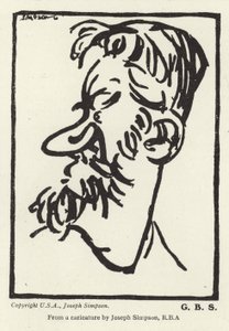 Caricature de George Bernard Shaw - Joseph Simpson
