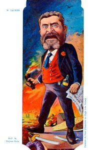 Jean Léon Jaurès - caricature par Sirat