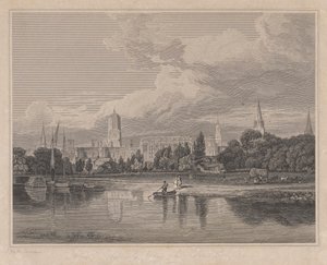 Vue sud de Christ Church, etc. depuis les prés - Joseph Skelton