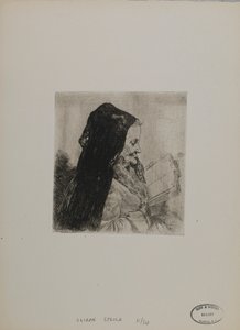 Sans titre - Vieille femme lisant - Joseph Stella