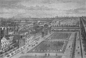 Ancienne vue du palais St James, Westminster, Londres, avant le grand incendie de Londres, vers 1870 1878 - Joseph Swain