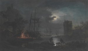 Clair de lune, s.d. - Joseph Vernet.