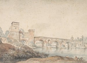 Ponte Molle, Rome, 18ème siècle - Joseph Vernet.