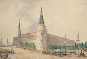 La place de la Résurrection et le jardin Alexandre à Moscou - Joseph Vivien