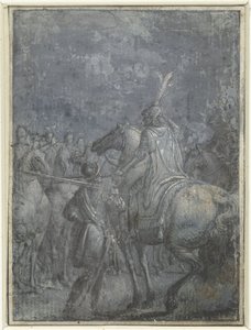 Commandant militaire à cheval avec d