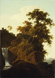 Paysage rocheux avec une cascade