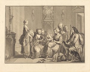 La belle nourrice - Joseph de Longueil after Charles Eisen