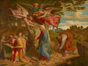 La marche de Marie à travers les montagnes - Joseph von Fuhrich