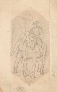 Cavalier et homme à pied