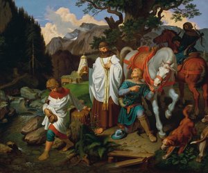 Rodolphe de Habsbourg et le prêtre - Joseph von Fuhrich