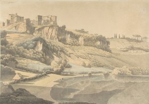 Genzano et le lac de Nemi, début du 19ème siècle