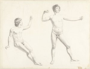 Deux études de nus masculins