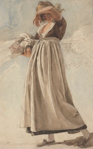 Une paysanne se protégeant les yeux du soleil - Joshua Cristall