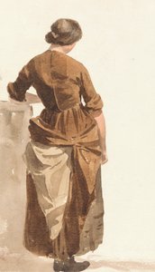 Fille en robe marron - Joshua Cristall