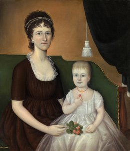 Elizabeth Grant Bankson Beatty (Mme James Beatty) et sa fille Susan - Joshua Johnson