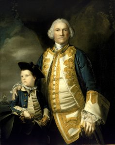 Amiral Francis Holburne (1704-1771) et son fils, Sir Francis, 4e baronnet (1752-1820) - Joshua Reynolds